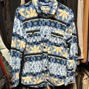 Blue and Yellow Patterned Men's Jacket
